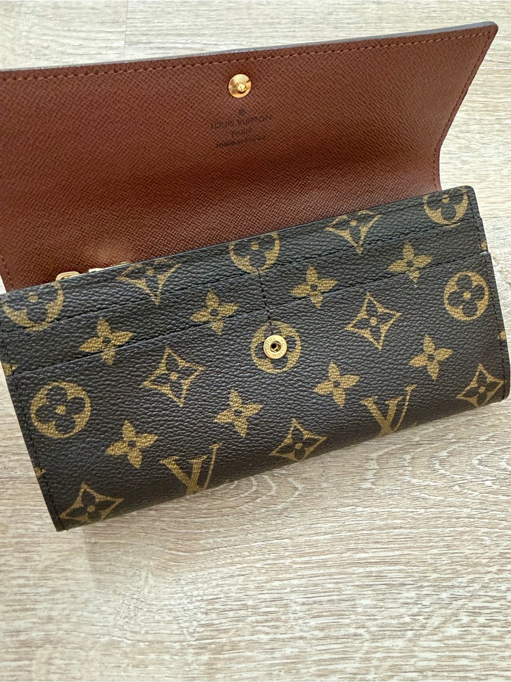 Louis Vuitton Monogram Canvas Long Wallet - Brown and Gold - Picture 5 of 12